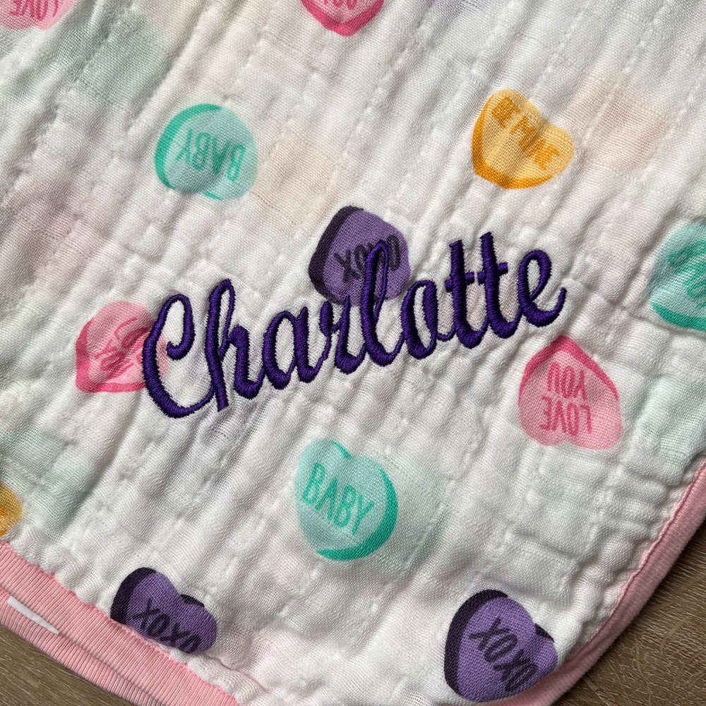 Monica and Andy- Large baby blanket
